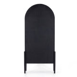 Store it in style with this Tolle Cabinet - Drifted Oak. Beautifully shaped cabinetry of black solid oak features spacious interior shelving and clear glass front, ready for displaying favorite books, photos and treasures in any room!  Overall Dimensions: 38.00"w x 19.00"d x 84.00"h