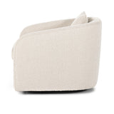 Featuring Topanga Knoll Natural Swivel Chair by Four Hands at Amethyst Home. We adore the texture of this Topanga Swivel Chair - Knoll Natural. With a swivel feature - this is a perfect chair to use in your office, baby room, or other space needing a comfortable chair!
Overall Dimensions: 31.50"W x 35"L x 27"HColors: Knoll NaturalMaterials: 95% Pl, 5% Pc.  Amethyst Home provides interior design, new home construction design consulting, vintage area rugs, and lighting in the Kansas City metro area.