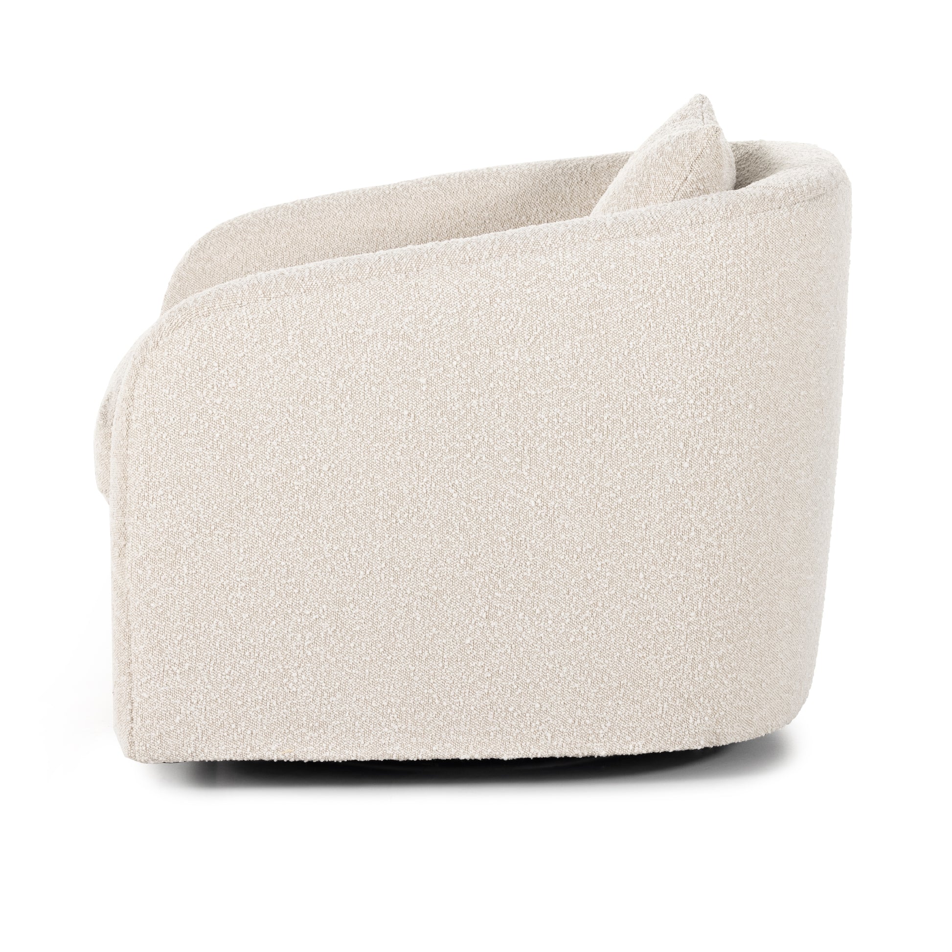 We the texture of this Topanga Swivel Chair - Knoll Natural. With a swivel feature - this is a perfect chair to use in your office, baby room, or other space needing a comfortable chair!  Overall Dimensions: 31.50"w x 35.00"d x 27.00"h