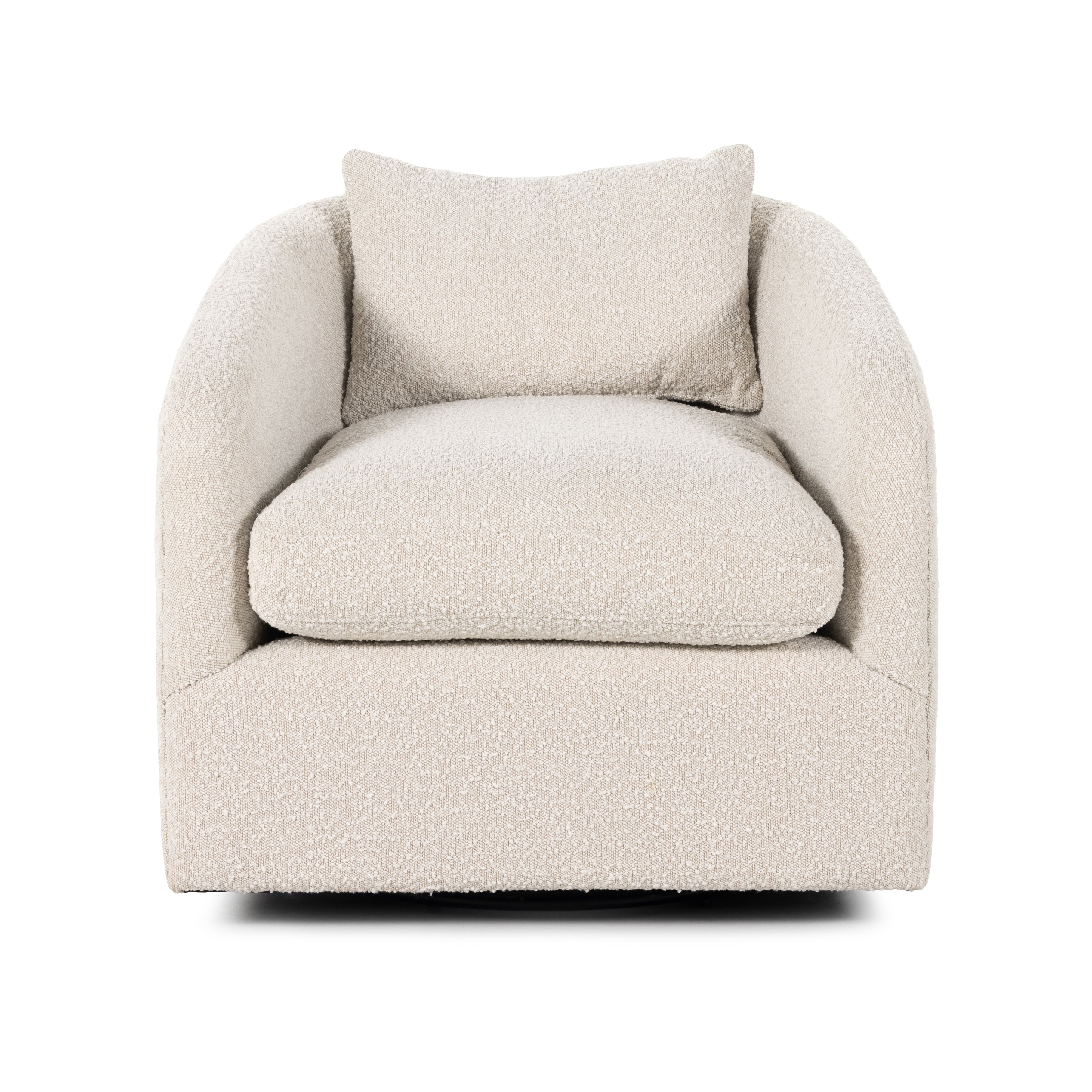 We the texture of this Topanga Swivel Chair - Knoll Natural. With a swivel feature - this is a perfect chair to use in your office, baby room, or other space needing a comfortable chair!  Overall Dimensions: 31.50"w x 35.00"d x 27.00"h