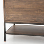 This Trey Desk System - Auburn Poplar offers plenty of desk storage by way of three spacious drawers. Metal-secured leather pulls add a textural element of surprise to the drawers for handy storage of legal and letter sized documents - a must have for any office space!