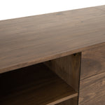 This Trey Desk System - Auburn Poplar offers plenty of desk storage by way of three spacious drawers. Metal-secured leather pulls add a textural element of surprise to the drawers for handy storage of legal and letter sized documents - a must have for any office space!