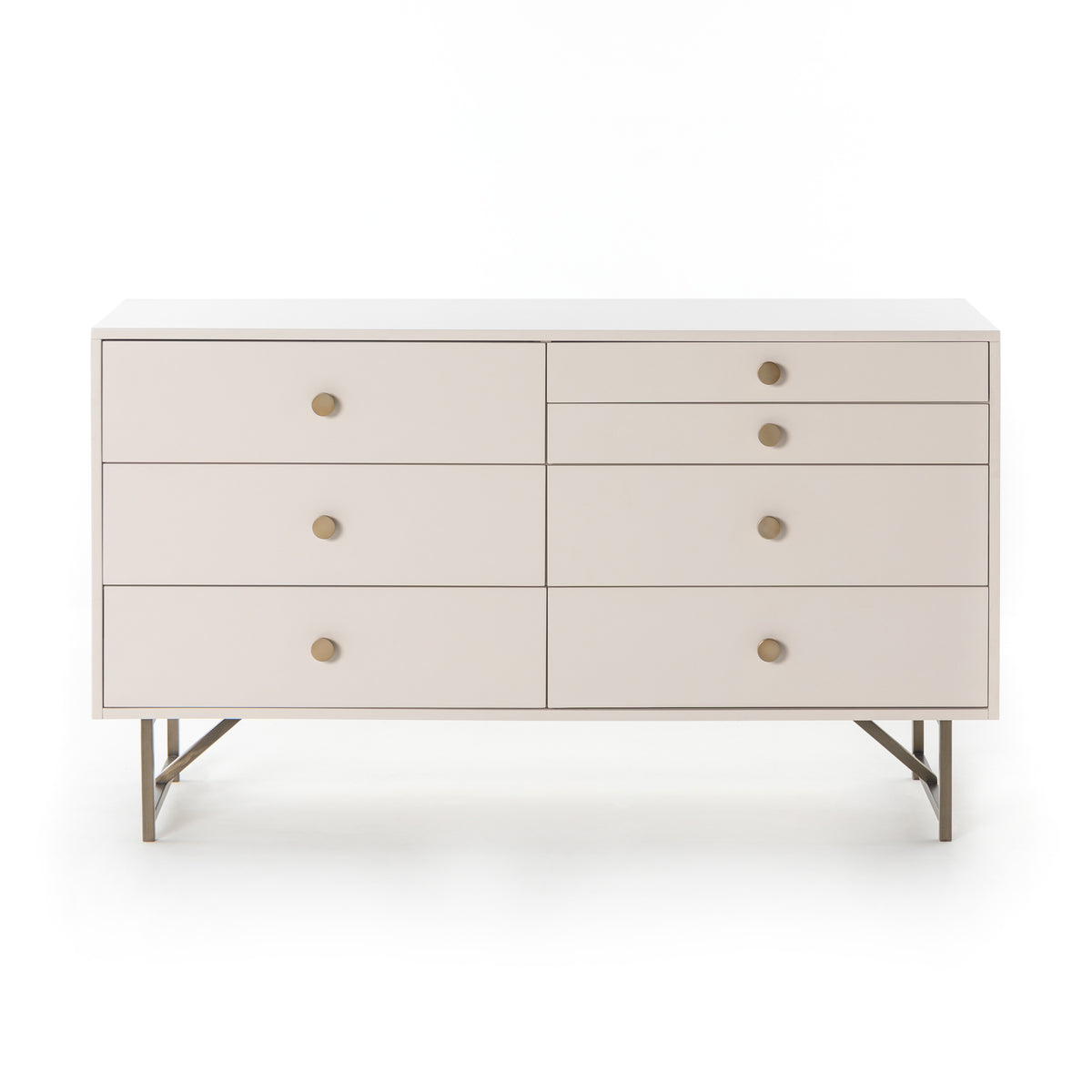 Commode à 7 tiroirs Van - Albâtre mat | prêt pour l'expédition!
