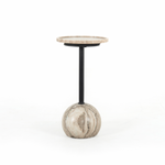 Featuring Viola Accent Table - Antique White Marble by Four Hands at Amethyst Home. We love the abstract design of this Viola Accent Table - Antique White Marble. Made from solid marble, things brings an elegant feel to any space. 
Overall Dimensions: 10"W x 10"L x 18.75"H
Colors: Antique White Marble, Dark Kettle BlackMaterials: Solid Marble, IronWeight:.  Amethyst Home provides interior design, new home construction design consulting, vintage area rugs, and lighting in the Washington metro area.