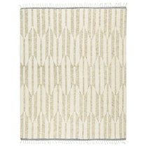 Featuring Keoka Quest Hand-Knotted Rug by Jaipur Living at Amethyst Home. The Keoka Quest Area Rug boasts a fresh take on classic Afghani hand-knotted textiles. In easy-to-deocrate tones of beige, light gray, and ivory, the light and airy colorway of the Quest rug anchors room with versatility and neutral appeal. The texture-rich wool pile features a ribbed co.  Amethyst Home provides interior design, new home construction design consulting, vintage area rugs, and lighting in the Miami metro area.