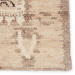 The inviting and traditionally inspired Repose collection marries stunning artisan craftsmanship and the beauty of natural, undyed wool. The Sherpa-like, hand-knotted construction of the Solna area rug boasts a plush texture underfoot and is perfect for adding warmth and coziness to a space. The neutral gray, brown, beige, and ivory tones ground the Kars-style motif with effortless versatility.  Hand Knotted 100% Wool RPS01