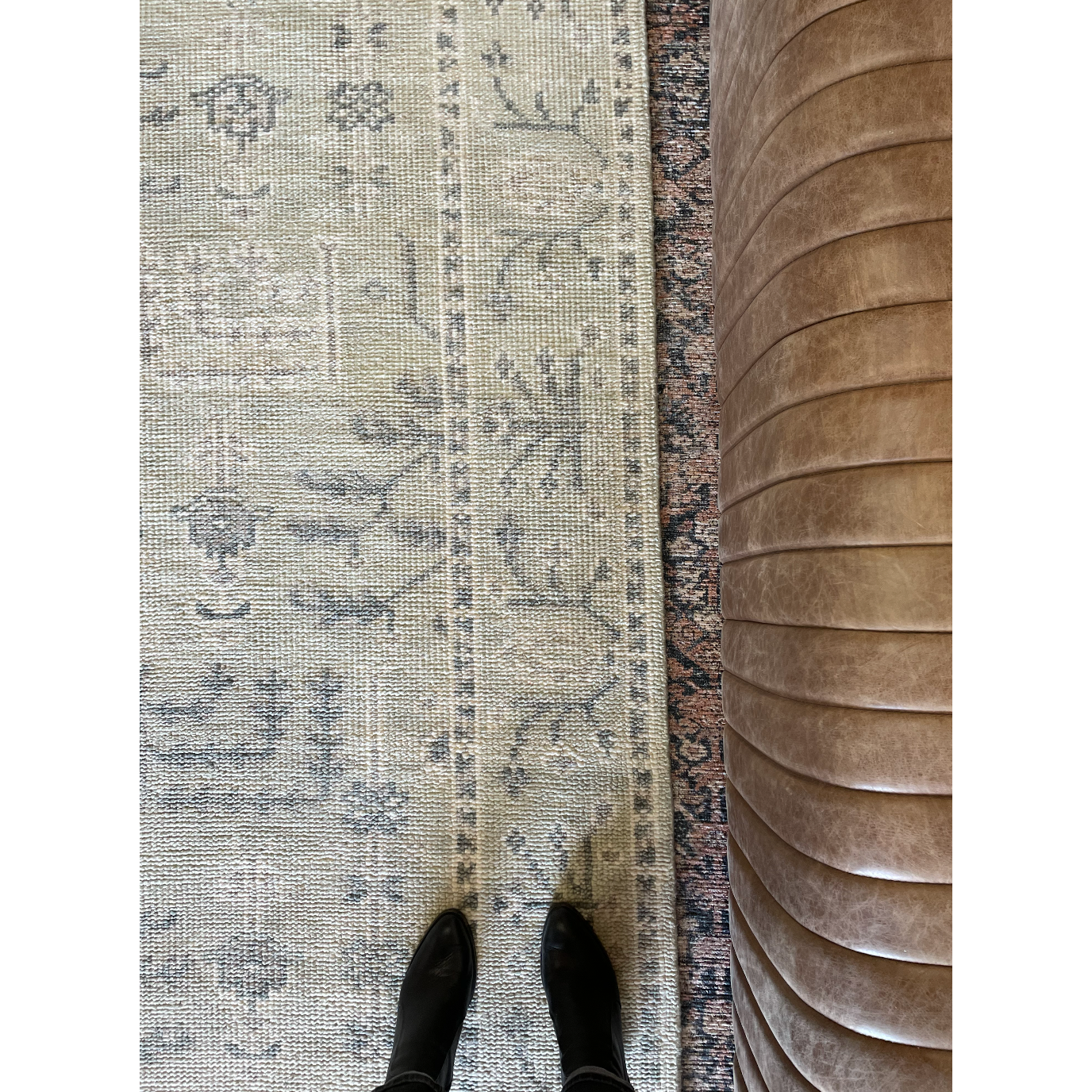 Featuring Salinas Ginerva Seedpearl Hand-Knotted Rug by Jaipur Living at Amethyst Home. The Salinas collection is punctuated by traditional, intricate details and a soft, hand-knotted wool construction. The neutral Ginerva area rug makes a transitional statement with green-gray and cream hues and vintage motifs. This durable, artisan-made rug boasts a distres.  Amethyst Home provides interior design, new home construction design consulting, vintage area rugs, and lighting in the Boston metro area.