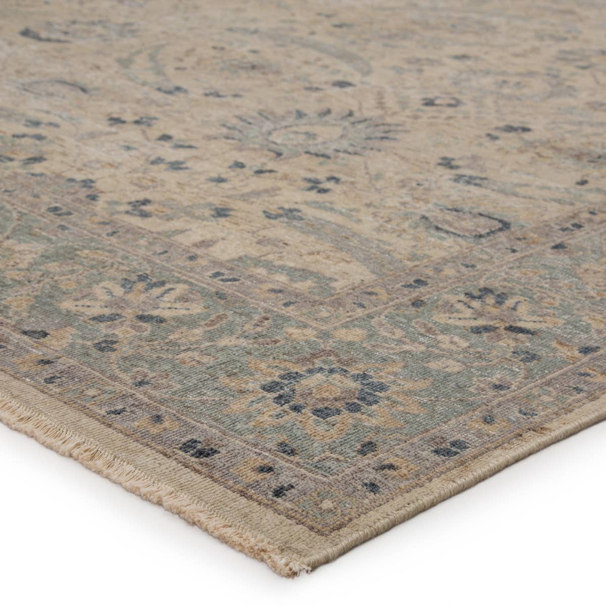 The Tierzah Merey Area Rug by Jaipur Living, or TRZ01, boasts a Persian knot construction and tonal gray, beige, and charcoal palette that grounds any space. This artisan-made rug features fringe trimmed details for a touch of global charm. This is perfect for your living room, bedroom, or other medium traffic area. 