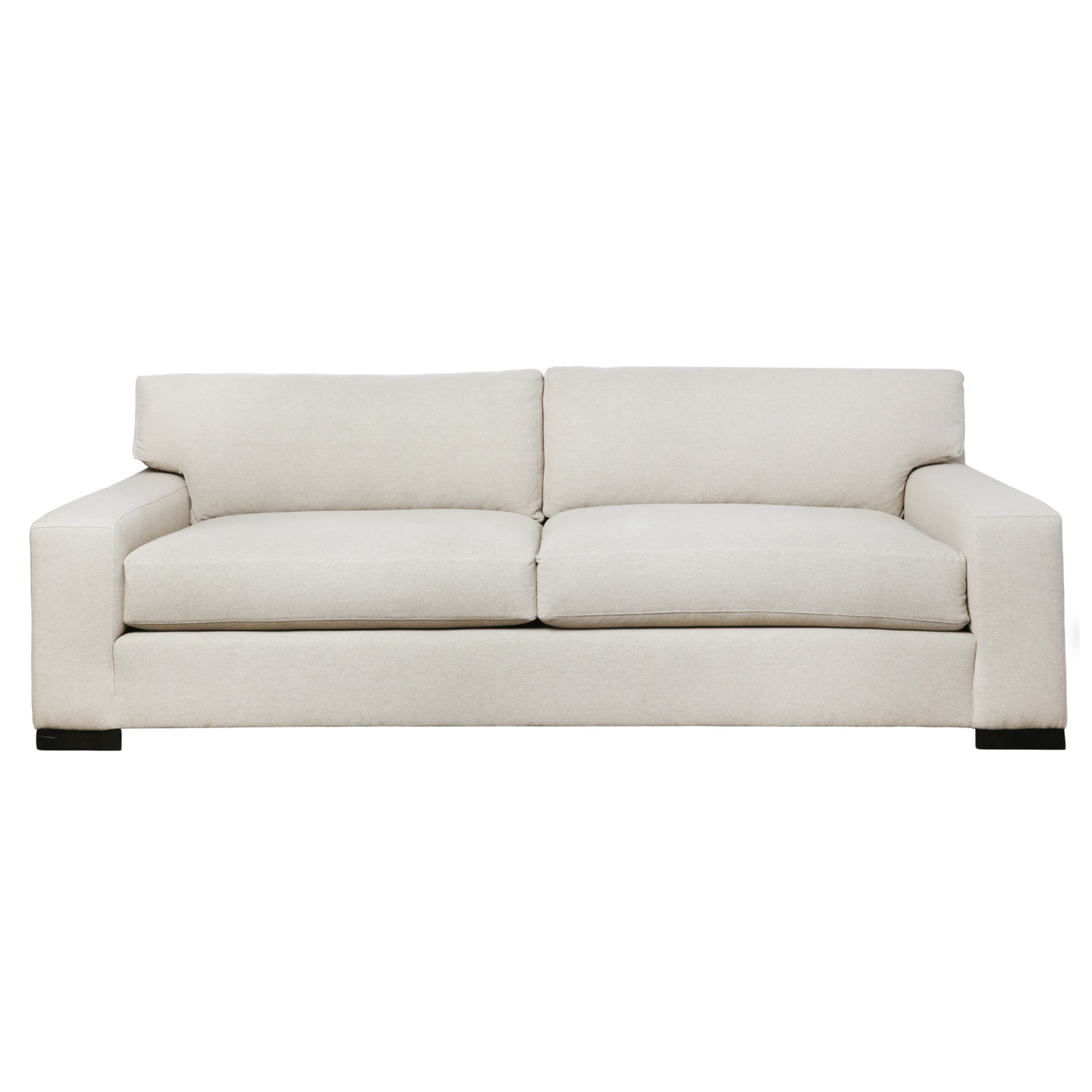 This Loft sofa is a shop favorite -- simply beautiful and so comfortable for the modern family!  Enjoy this sofa upholstered or slipcovered.  Down filled back cushions are a breeze to fluff and reshape. 84"w x 29"h x 40"d Seat Space: 66"w x 25"d x 20"h