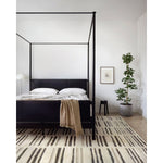 Dimensional yet soft, the Bennett Ivory / Charcoal Area Rug is hand-knotted of wool, viscose and polyester in India. Featuring a new carve like high-low pile, Bennett has an ivory base with abstract tonal designs. Plus, it's plush underfoot -- a great choice for your office, bedroom, or other medium traffic areas.   Hand Knotted 45% Wool | 32% Viscose | 17% Polyester | 6% Other Fibers Pile BEN-01 Ivory/Charcoal