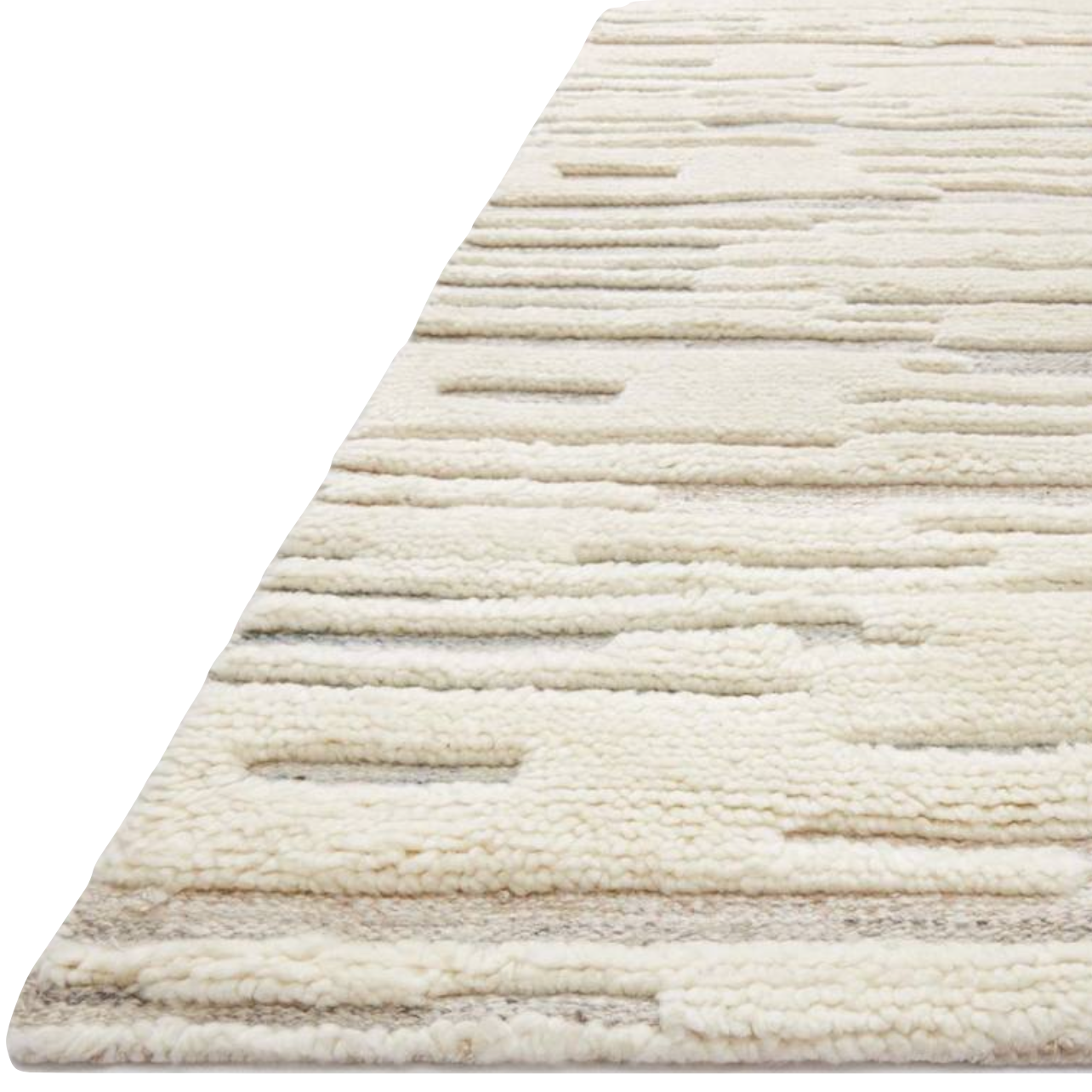 Dimensional yet soft, the Bennett Ivory / Mist Area Rug is hand-knotted of wool, viscose and polyester in India. Featuring a new carve like high-low pile, Bennett has an ivory base with abstract tonal designs. Plus, it's plush underfoot -- a great choice for your office, bedroom, or other medium traffic areas.   Hand Knotted 45% Wool | 32% Viscose | 17% Polyester | 6% Other Fibers Pile BEN-02 Ivory/Mist