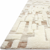 Featuring Bennett Ivory / Taupe Hand-Knotted Rug by Loloi at Amethyst Home. Dimensional yet soft, the Bennett Ivory / Taupe Area Rug is hand-knotted of wool, viscose and polyester in India. Featuring a new carve like high-low pile, Bennett has an ivory base with abstract tonal designs. Plus, it's plush underfoot-- a great choice for your office, bedro.  Amethyst Home provides interior design, new home construction design consulting, vintage area rugs, and lighting in the Salt Lake City metro area.