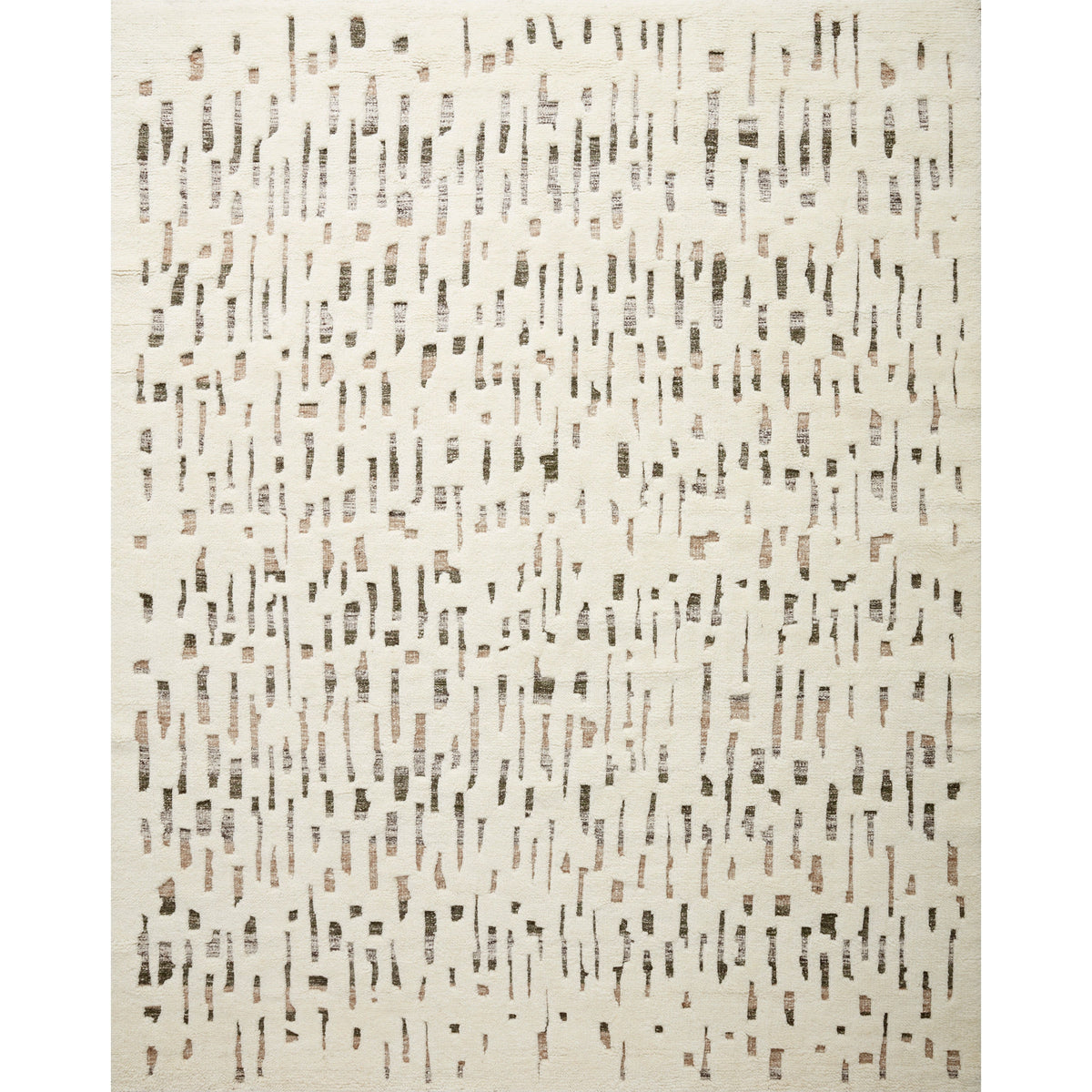 Tapis noué à la main Bennett ivoire/forêt