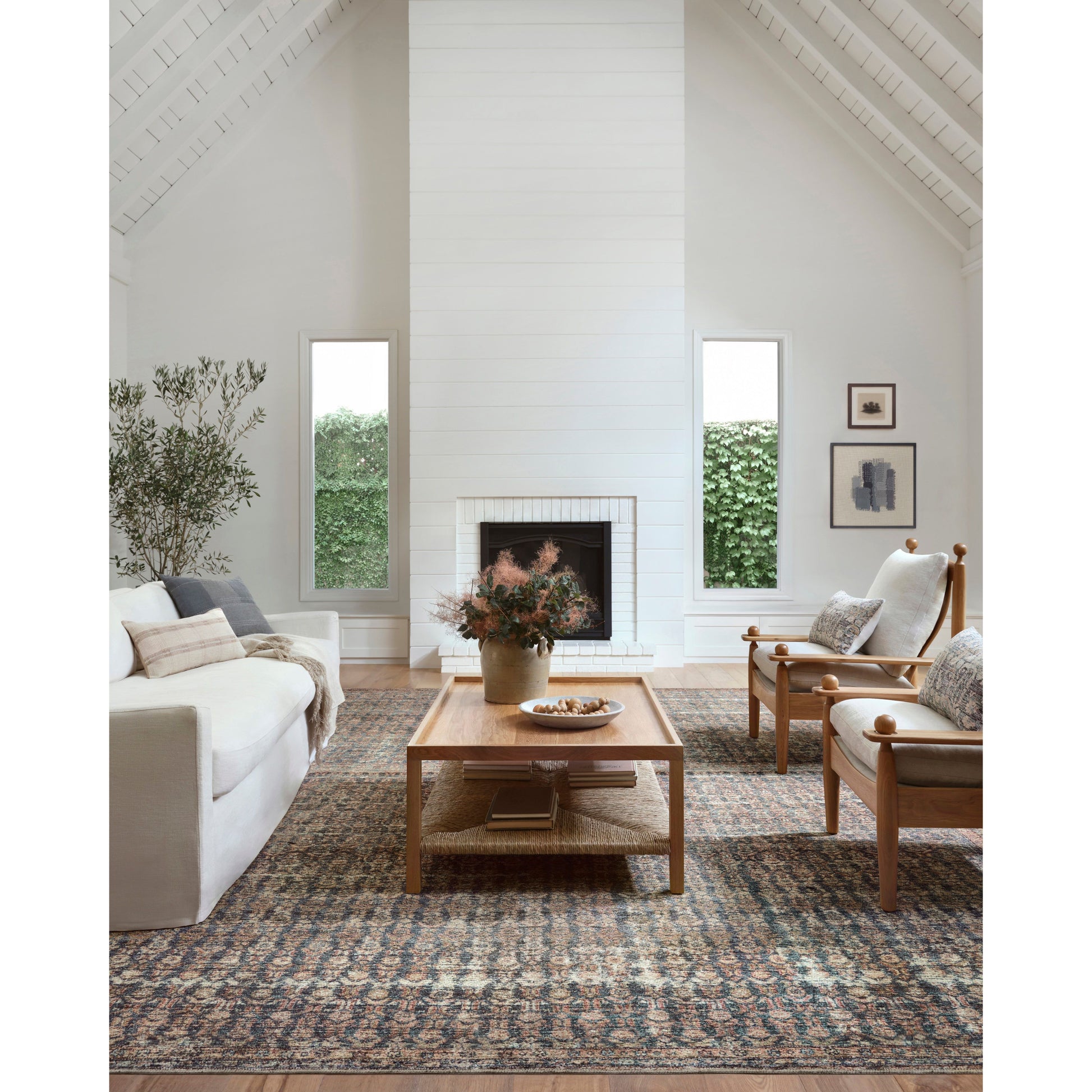 Touting richly saturated colors and a distressed pattern, the Billie Collection captures the look of a well-worn antique rug at a remarkable value. Reminiscent of one-of-a-kind rugs, this Amber Lewis x Loloi collection features random variations in color that render no two pieces exactly alike, creating up to 30% variance in color.  BIL-02 AL Ocean / Brick