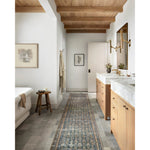 Featuring Billie Amber Lewis x Loloi Ocean / Brick Rug by Loloi at Amethyst Home. Touting richly saturated colors and a distressed pattern, the Billie Collection captures the look of a well-worn antique rug at a remarkable value. Reminiscent of one-of-a-kind rugs, this Amber Lewis x Loloi collection features random variations in color that render no two pieces.  Amethyst Home provides interior design, new home construction design consulting, vintage area rugs, and lighting in the Omaha metro area.