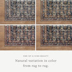 Featuring Billie Amber Lewis x Loloi Ocean / Brick Rug by Loloi at Amethyst Home. Touting richly saturated colors and a distressed pattern, the Billie Collection captures the look of a well-worn antique rug at a remarkable value. Reminiscent of one-of-a-kind rugs, this Amber Lewis x Loloi collection features random variations in color that render no two piece.  Amethyst Home provides interior design, new home construction design consulting, vintage area rugs, and lighting in the Boston metro area.