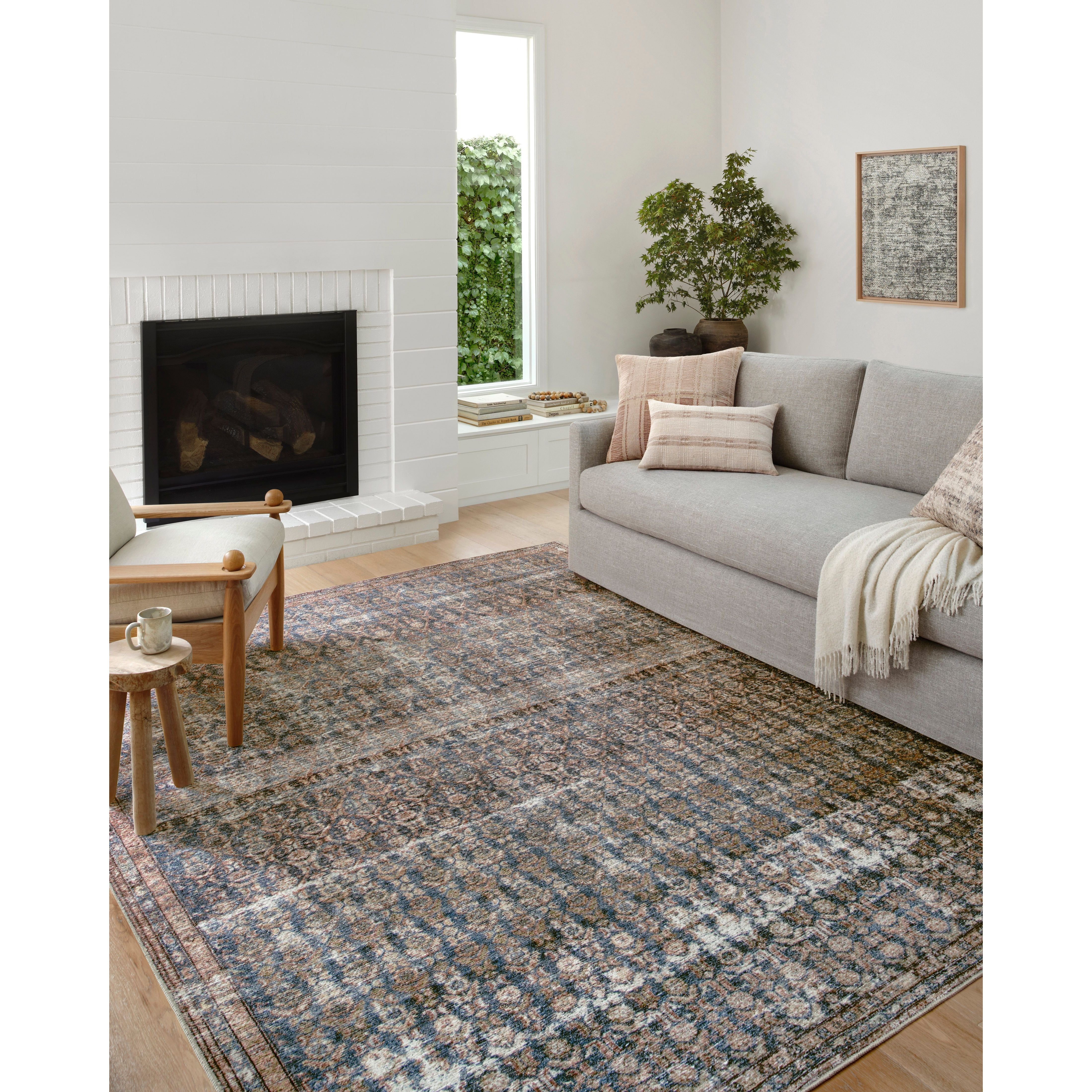 Featuring Billie Amber Lewis x Loloi Ocean / Brick Rug by Loloi at Amethyst Home. Touting richly saturated colors and a distressed pattern, the Billie Collection captures the look of a well-worn antique rug at a remarkable value. Reminiscent of one-of-a-kind rugs, this Amber Lewis x Loloi collection features random variations in color that render no two .  Amethyst Home provides interior design, new home construction design consulting, vintage area rugs, and lighting in the Kansas City metro area.