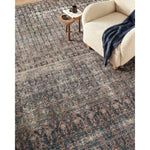 Featuring Billie Amber Lewis x Loloi Ocean / Brick Rug by Loloi at Amethyst Home. Touting richly saturated colors and a distressed pattern, the Billie Collection captures the look of a well-worn antique rug at a remarkable value. Reminiscent of one-of-a-kind rugs, this Amber Lewis x Loloi collection features random variations in color that render no two piece.  Amethyst Home provides interior design, new home construction design consulting, vintage area rugs, and lighting in the Boston metro area.