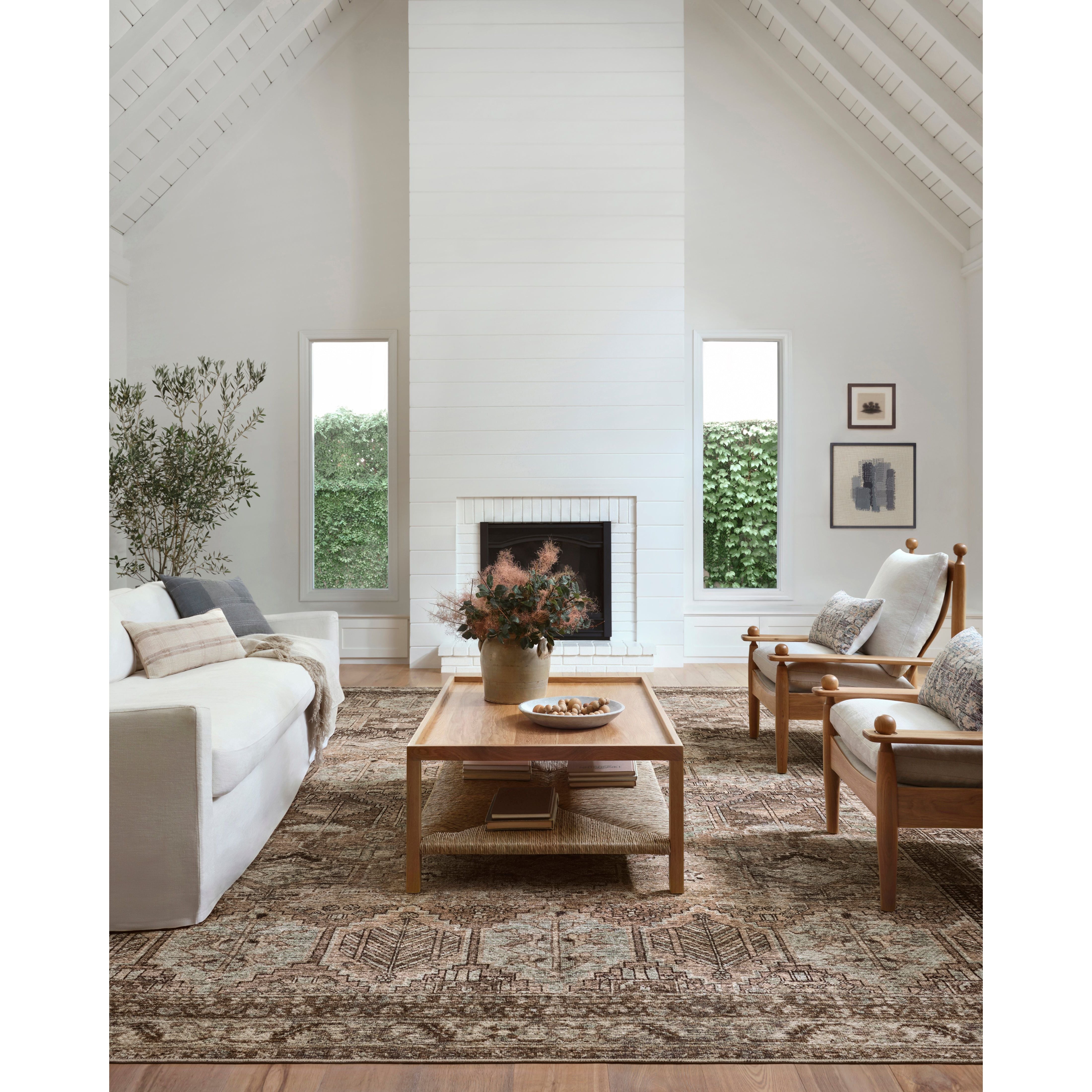 Featuring Billie Amber Lewis x Loloi Clay / Sage Rug by Loloi at Amethyst Home. Touting richly saturated colors and a distressed pattern, the Billie Collection captures the look of a well-worn antique rug at a remarkable value. Reminiscent of one-of-a-kind rugs, this Amber Lewis x Loloi collection features random variations in color that render no two piec.  Amethyst Home provides interior design, new home construction design consulting, vintage area rugs, and lighting in the San Diego metro area.