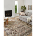 Featuring Billie Amber Lewis x Loloi Clay / Sage Rug by Loloi at Amethyst Home. Touting richly saturated colors and a distressed pattern, the Billie Collection captures the look of a well-worn antique rug at a remarkable value. Reminiscent of one-of-a-kind rugs, this Amber Lewis x Loloi collection features random variations in color that render no two piece.  Amethyst Home provides interior design, new home construction design consulting, vintage area rugs, and lighting in the Monterey metro area.