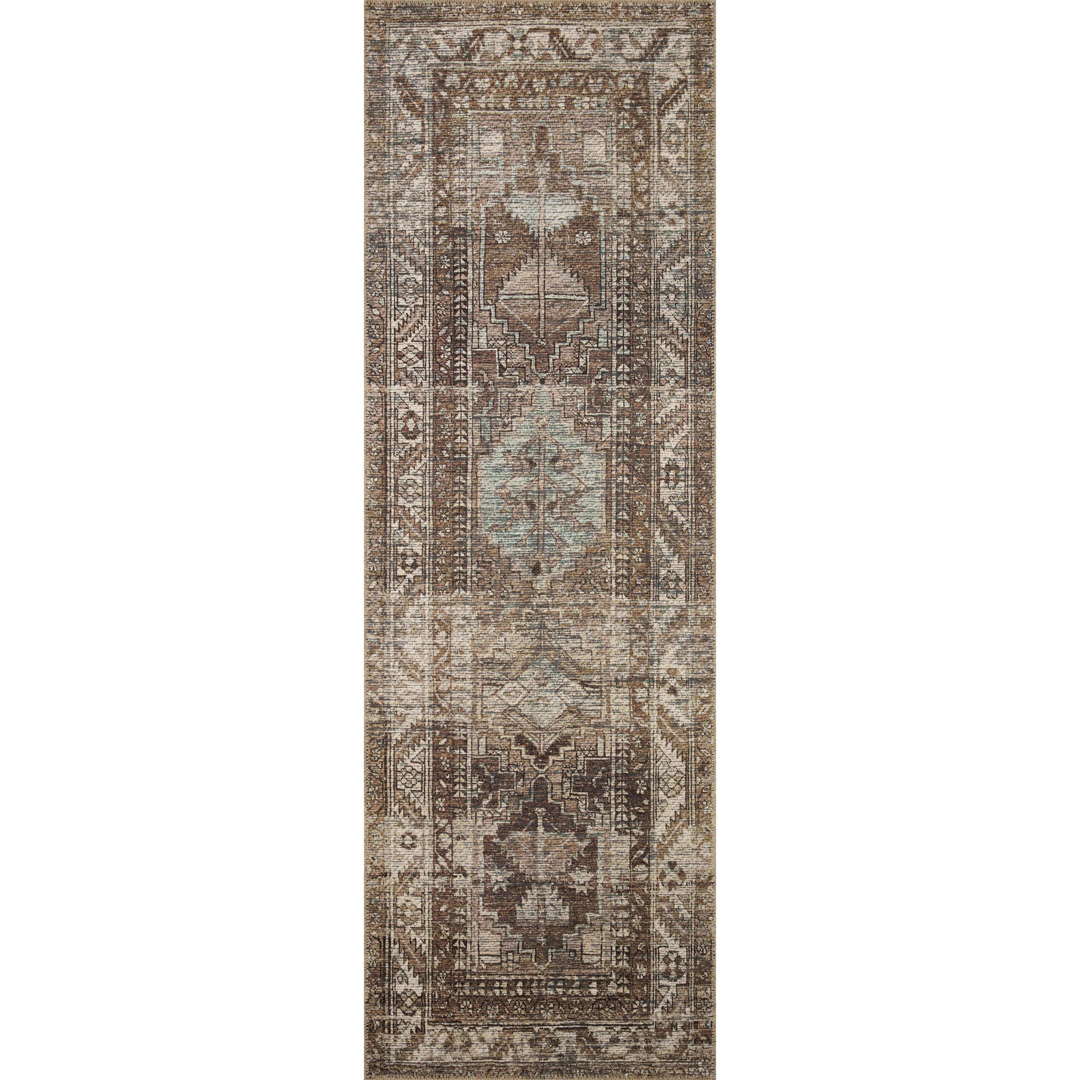 Featuring Billie Amber Lewis x Loloi Clay / Sage Rug by Loloi at Amethyst Home. Touting richly saturated colors and a distressed pattern, the Billie Collection captures the look of a well-worn antique rug at a remarkable value. Reminiscent of one-of-a-kind rugs, this Amber Lewis x Loloi collection features random variations in color that render no two piec.  Amethyst Home provides interior design, new home construction design consulting, vintage area rugs, and lighting in the Charlotte metro area.