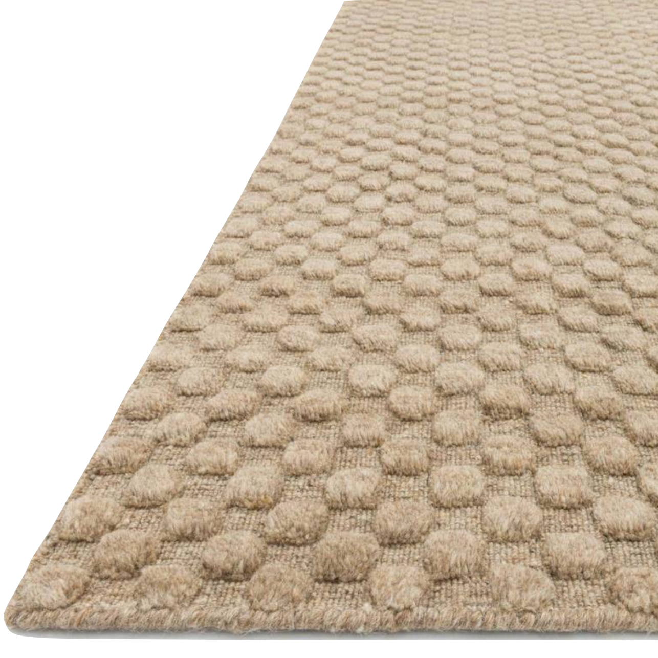 Natural beauty is expressed in an understated fashion with the Hadley Dune Area Rug, an eco-friendly collection of wool, cotton, and polyester. Loom-knotted in India, Hadley features an intriguing cut pile and loop combination which adds distinctive texture to these handsome and durable designs. Also, the muted colors fit easily with a variety of interior styles while still earning notice with raw elegance.  Hand Loomed 64% Wool | 22% Cotton | 9% Polyester | 5% Other Fibers HD-02 Dune