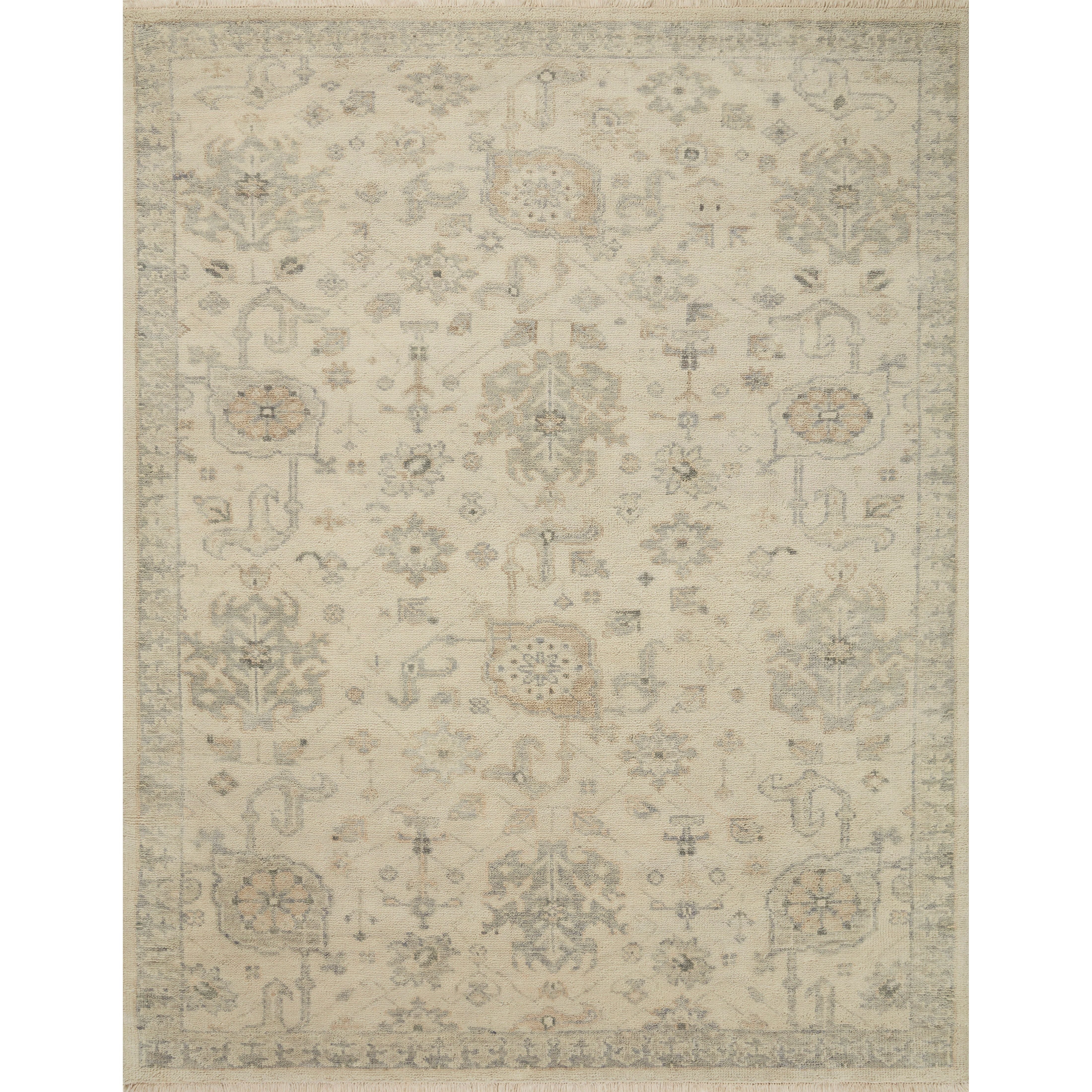 The Helena Beige / Stone HEL-06 rug from Loloi is hand-knotted of 100% wool, refined, yet versatile for any home. The Helena rug combines weathered tones and worldly patterns for a beautiful grounding element in any room.