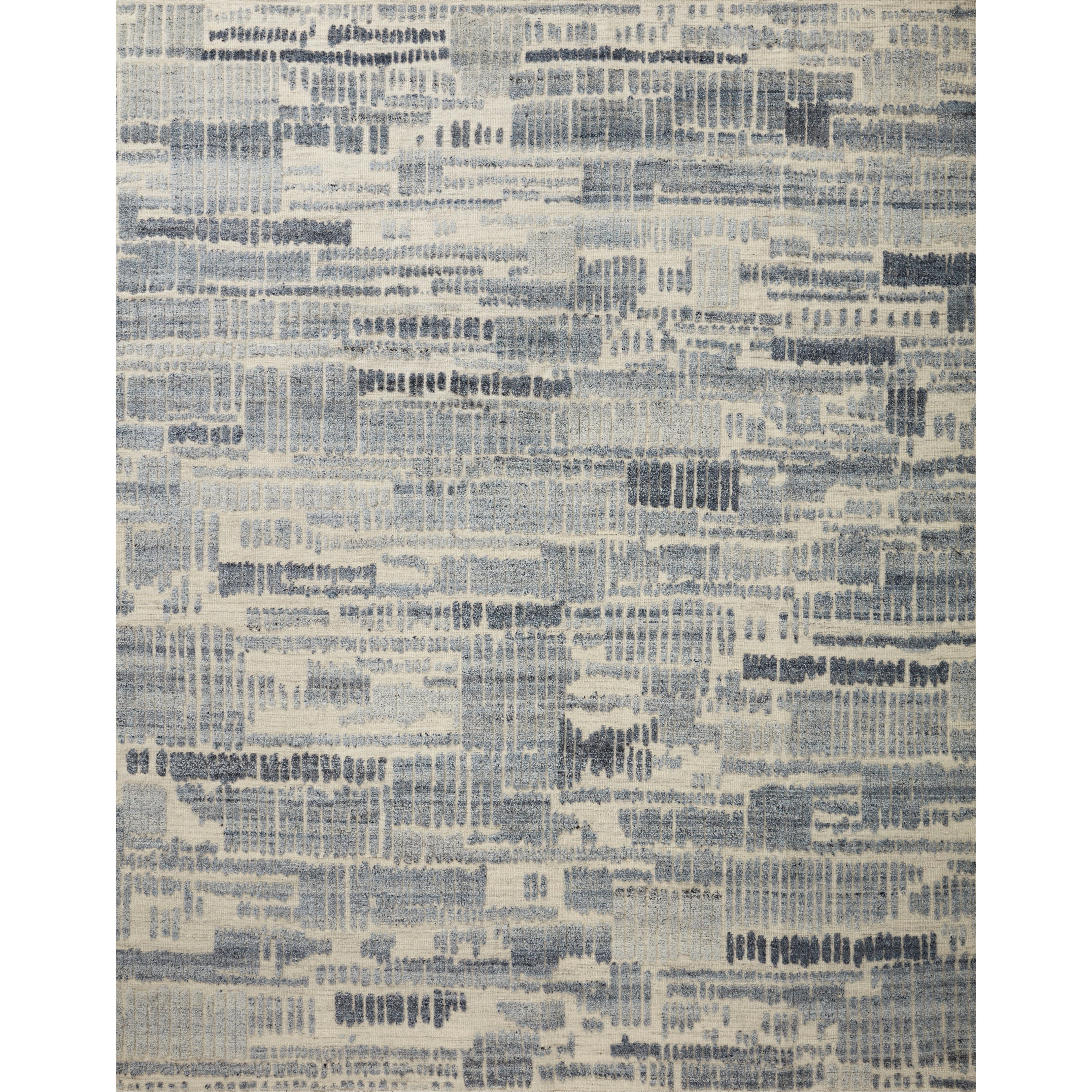 The Loloi Naomi Ivory / Denim Area Rug, or NAO-04 is hand-knotted of wool and cotton by artisans in India. Naomi offers bold designs with earthy hues and features a high-low pile that adds depth and dimension, making each piece create the illusion of movement. A perfect rug for your living room, entryway, or other space