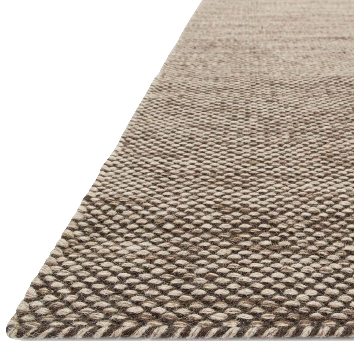 The flatwoven Oakwood Collection is an earthy neutral that benefits from natural, dye-free wool. The handwoven rugs have an intricate speckled look, thanks to the nature of pure, fine wool. Oakwood is a sleek option that will add superior texture without pattern. It comes in Wheat, Stone, Natural, Gravel, and Dune.  Hand Woven 100% Wool OK-02