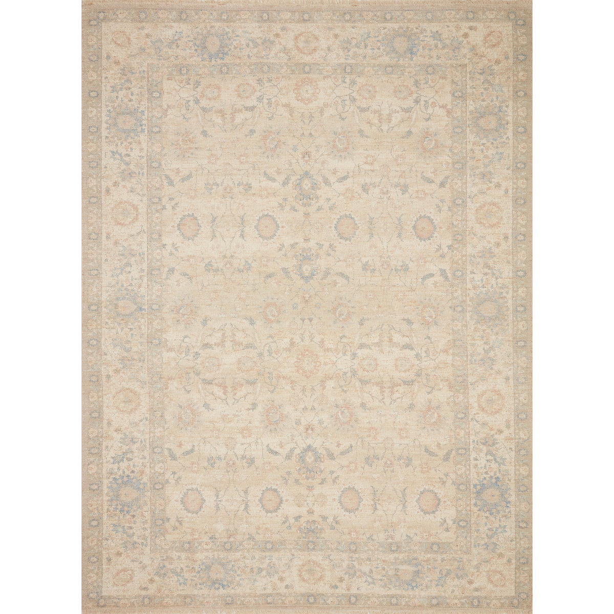 Priya Natural / Blue Rug