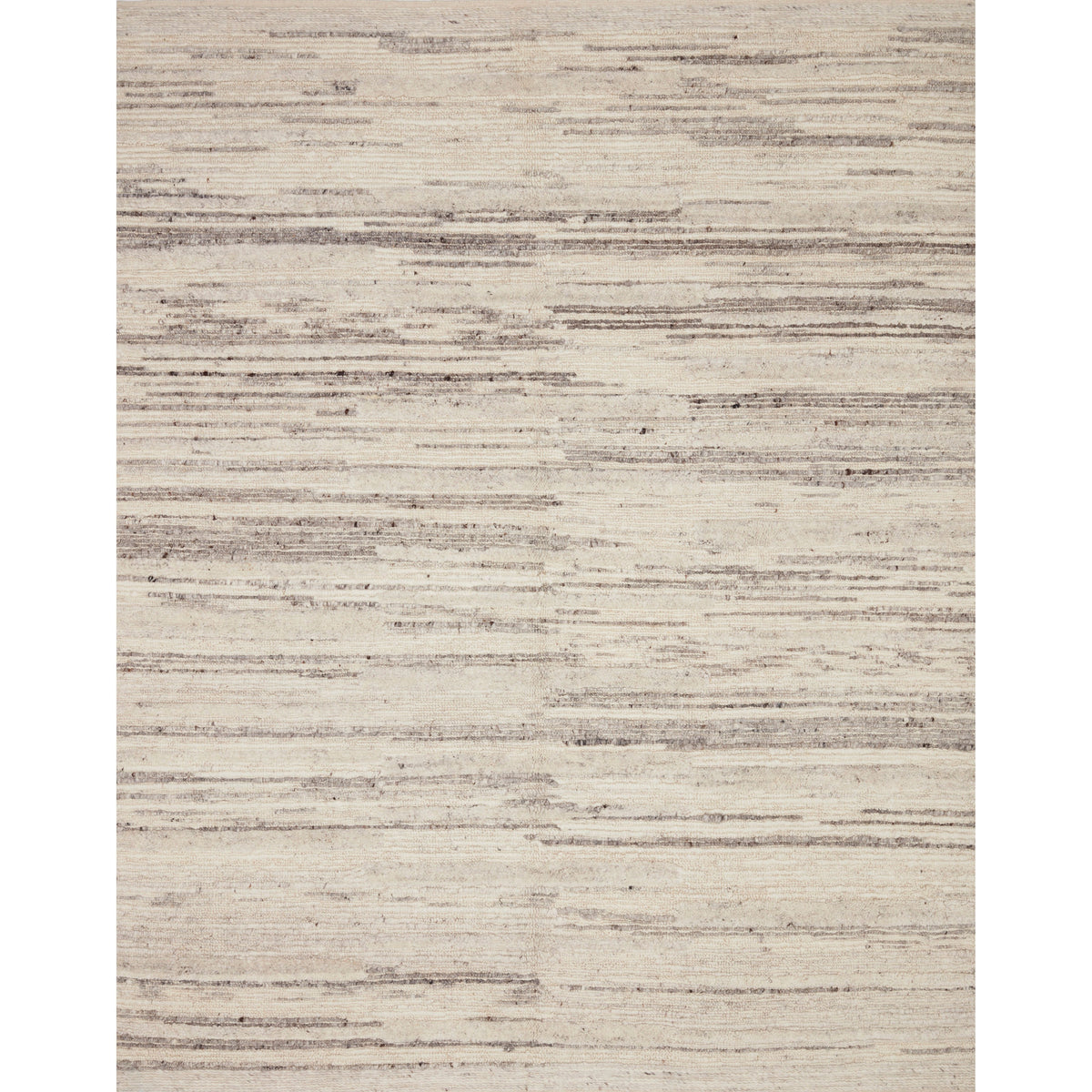 Tapis noué à la main Rayan naturel/gris