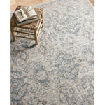 Stain-resistant, fade-resistant, and long-lasting, the Zuma Collection for Amber Lewis x Loloi features a soft pile in a serene grey, blue and ivory palette. Zuma also carries the Okeo-Tex® label, ensuring the rug's materials do not contain harmful substances. Power Loomed 100% Polyester Pile ZUM-06 AL Pebble / Stone