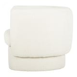We love the textured look of this Koba Maya White Chair. A gorgeous, comfy chair to add to your living room, den, or office area.   Overall Size: 39.5"W x 32.5"D x 29"H Seat Height: 18" Back Height: 12"