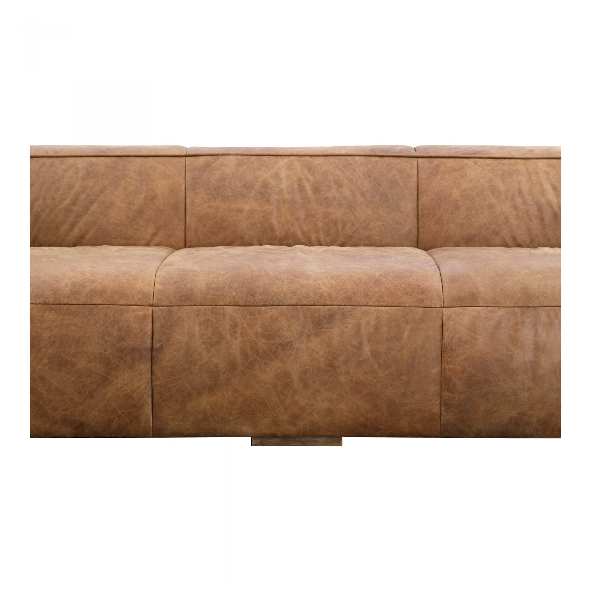 The Bolton Sofa's top-grain leather and minimalistic design combine to make a great first impression. With an ample seating area that will comfortably fit four people, this top-grain leather sofa is perfect for catching up with friends or on some much-needed sleep.  Size: 101"W x 44.5"D x 27.5"H