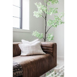 Wrapped in premium, channel-stitched top-grain leather and with spacious seating for 3, this Castle Sofa Cappuccino is a dapper piece to add to any living room or lounge area. With extra deep cushion spring support, this is perfect for unwinding after a long day in.   Dimensions: 94.5"W x 40.5"D x 27.5"H  Seat Height: 17" Back Height: 10" Arm Height: 10" 