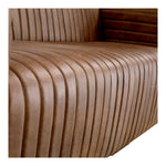 Wrapped in premium, channel-stitched top-grain leather and with spacious seating for 3, this Castle Sofa Cappuccino is a dapper piece to add to any living room or lounge area. With extra deep cushion spring support, this is perfect for unwinding after a long day in.   Dimensions: 94.5"W x 40.5"D x 27.5"H  Seat Height: 17" Back Height: 10" Arm Height: 10" 