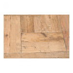 Formed from solid reclaimed oak, the Evander Coffee Table features wild grains and knots, producing a unique surface alongside its modern, blocked construction. We'd love to see this featured in your living room, lounge area, or others space!  Dimensions: 39.5"W x 39.5"D x 16.5"H  Materials:  Solid Reclaimed Oak Frame, Oak Veneer over Plywood