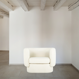 We love the textured look of this Koba Maya White Chair. A gorgeous, comfy chair to add to your living room, den, or office area.   Overall Size: 40"W x 323.75"D x 29"H