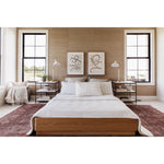 The Round Off Bed showcases organic solid oak, with the beautiful pale tones of the grain matched to a simple, comforting design. The low build and soft molded corners are both kid and pet friendly -- a bright and light piece to bring to any bedroom.   King Dimensions: 81"W x 84"D x 30"H Queen Dimensions: 64"W x 84"D x 30"H  Materials: Solid oak and and oak veneer, MDF, plywood slats