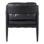 This Turner Leather Chair is a boldly blocked silhouette with swooped armrests, buttery soft top-grain leather, and solid ash wooden frame. The button-tufted cushion supports a gentle half-back, and a bonded leather support weave softens a wider seat underneath the feather + foam-filled cushion -- a comfy accent chair to add to any living room or office!  Size: 28.5"W x 30"D x 30"H