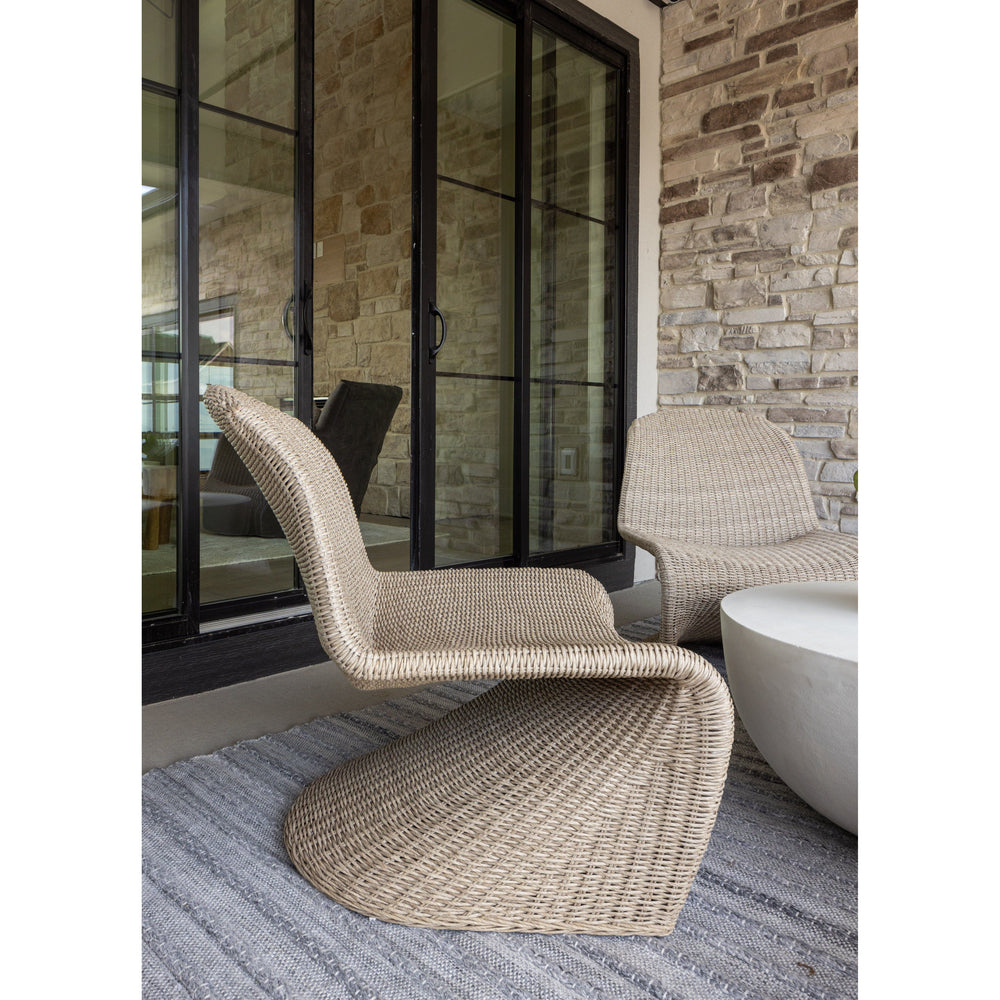 Chaise d'appoint d'extérieur Portia - Blanc vintage | prêt pour l'expédition!
