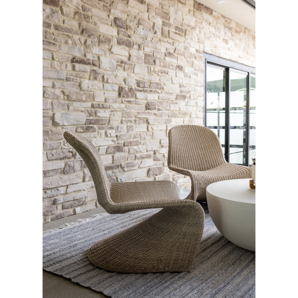 Chaise d'appoint d'extérieur Portia - Blanc vintage | prêt pour l'expédition!