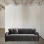 Modern curves and sleek styling make the Emile Sofa Family by Verellen perfect for any environment. Bench-crafted with a sustainably harvested hardwood frame and 8-way hand-tied seat construction