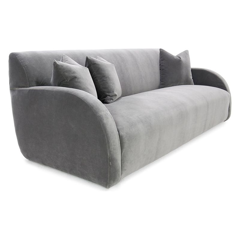 Modern curves and sleek styling make the Emile Sofa Family by Verellen perfect for any environment. Bench-crafted with a sustainably harvested hardwood frame and 8-way hand-tied seat construction