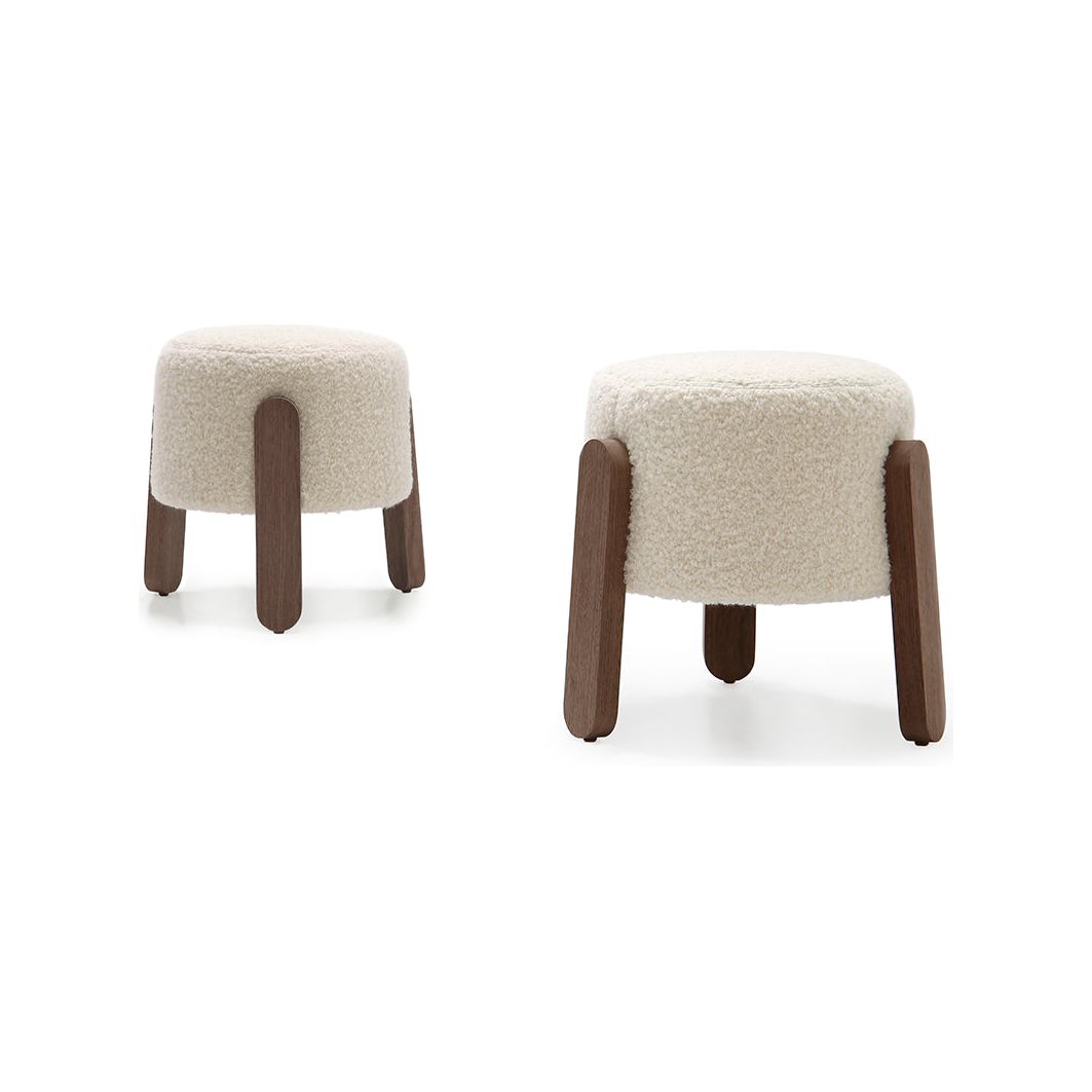 Our Lou Stool by Verellen is super modern and perfect for any home. We'd love to see this next to your bathtub or sofa for extra seating. The stool comes standard with:  • foam and fiber construction • double needle stitch detail • exposed wood legs – specify wood finish