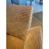 We love the geometric arms of this Oakley Lounge Chair by Verellen. It is bench-crafted with a sustainably harvested hardwood frame and comes standard with:  • foam and fiber seat construction • tight seat & tight back • pinched stitch • exposed wood stretcher • sits on glides  Each piece is crafted in North Carolina --  just for you. Please allow 8-16 weeks for production and shipment. 
