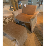 We love the geometric arms of this Oakley Lounge Chair by Verellen. It is bench-crafted with a sustainably harvested hardwood frame and comes standard with:  • foam and fiber seat construction • tight seat & tight back • pinched stitch • exposed wood stretcher • sits on glides  Each piece is crafted in North Carolina --  just for you. Please allow 8-16 weeks for production and shipment. 