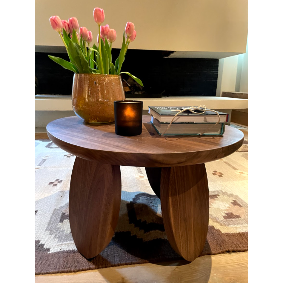 We love the oblong shape of the legs on this Olive Coffee Table by Verellen. The olive base elements complete the coffee table series for an elevated look to any space. 