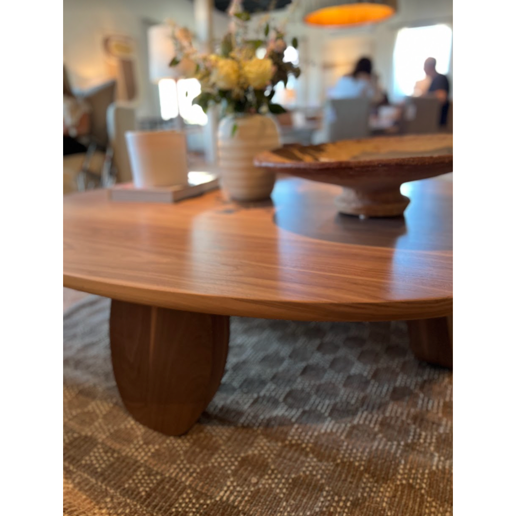 We love the oblong shape of the legs on this Olive Coffee Table by Verellen. The olive base elements complete the coffee table series for an elevated look to any space.Finish options:https://verellen.biz/finishes Amethyst Home provides interior design, new home construction design consulting, vintage area rugs, and lighting in the Portland metro area.
