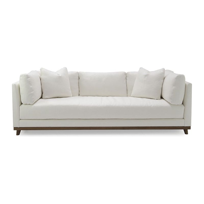 This Seymour Sofa Family by Verellen features a deep seat and exposed wood. A modern classic, the Seymour Sofa Family will elevate the space of any living room or den area.